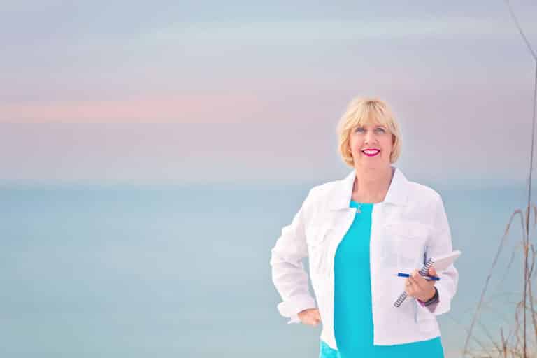 Freya Robbins, Mediator And Certified Divorce Financial Planner on Siesta Key Beach