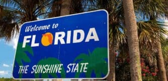 Welcome To Florida Highway Sign